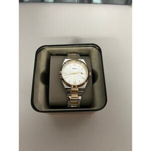 Fossil ES5259 Scarlette Three-Hand Date Two-Tone Stainless Steel Watch